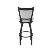 870 Hadleigh Swivel Stool with Black Wrinkle Finish and Graph Alpine Seat and Back, AGS-87025BW020