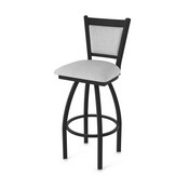 870 Hadleigh Swivel Stool with Black Wrinkle Finish and Graph Alpine Seat and Back, AGS-87025BW020