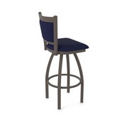 870 Hadleigh Swivel Stool with Bronze Finish and Canter Twilight Seat and Back, AGS-87025BZ002