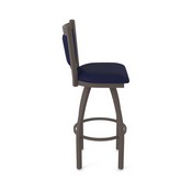 870 Hadleigh Swivel Stool with Bronze Finish and Canter Twilight Seat and Back, AGS-87025BZ002