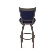 870 Hadleigh Swivel Stool with Bronze Finish and Canter Twilight Seat and Back, AGS-87025BZ002