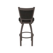 870 Hadleigh Swivel Stool with Bronze Finish and Canter Espresso Seat and Back, AGS-87025BZ003