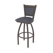 870 Hadleigh Swivel Stool with Bronze Finish and Canter Storm Seat and Back, AGS-87025BZ004