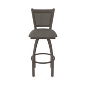 870 Hadleigh Swivel Stool with Bronze Finish and Graph Chalice Seat and Back, AGS-87025BZ019