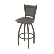 870 Hadleigh Swivel Stool with Bronze Finish and Graph Chalice Seat and Back, AGS-87025BZ019