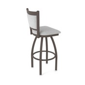 870 Hadleigh Swivel Stool with Bronze Finish and Graph Alpine Seat and Back, AGS-87025BZ020