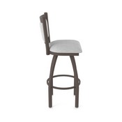 870 Hadleigh Swivel Stool with Bronze Finish and Graph Alpine Seat and Back, AGS-87025BZ020