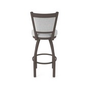 870 Hadleigh Swivel Stool with Bronze Finish and Graph Alpine Seat and Back, AGS-87025BZ020