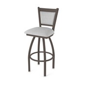 870 Hadleigh Swivel Stool with Bronze Finish and Graph Alpine Seat and Back, AGS-87025BZ020