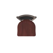 870 Hadleigh Swivel Stool with Bronze Finish and Dark Cherry Oak Seat and Black Vinyl Back, AGS-87025BZDCOak