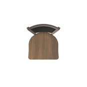 870 Hadleigh Swivel Stool with Bronze Finish and Dark Maple Seat and Black Vinyl Back, AGS-87025BZDkMpl