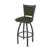 870 Hadleigh Swivel Stool with Pewter Finish and Canter Pine Seat and Back, AGS-87025PW010