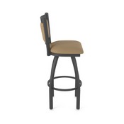 870 Hadleigh Swivel Stool with Pewter Finish and Canter Sand Seat and Back, AGS-87025PW013