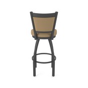 870 Hadleigh Swivel Stool with Pewter Finish and Canter Sand Seat and Back, AGS-87025PW013