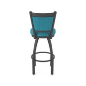 870 Hadleigh Swivel Stool with Pewter Finish and Graph Tidal Seat and Back, AGS-87025PW022