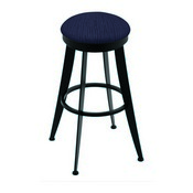 900 Laser 30" Swivel Bar Stool with Black Wrinkle Finish and Graph Anchor Seat, 90030BW014