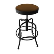 910 Industrial-Adjustable Stool with Black Wrinkle Finish and Canter Thatch Seat, 910BW001