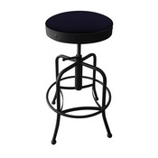 910 Industrial-Adjustable Stool with Black Wrinkle Finish and Canter Twilight Seat, 910BW002