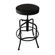 910 Industrial-Adjustable Stool with Black Wrinkle Finish and Canter Espresso Seat, 910BW003
