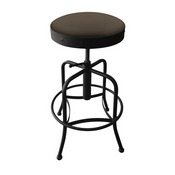 910 Industrial-Adjustable Stool with Black Wrinkle Finish and Canter Earth Seat, 910BW006