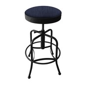 910 Industrial-Adjustable Stool with Black Wrinkle Finish and Graph Anchor Seat, 910BW014