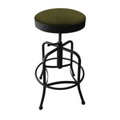 910 Industrial-Adjustable Stool with Black Wrinkle Finish and Graph Parrot Seat, 910BW015