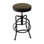 910 Industrial-Adjustable Stool with Black Wrinkle Finish and Graph Cork Seat, 910BW017