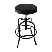 910 Industrial-Adjustable Stool with Black Wrinkle Finish and Graph Coal Seat, 910BW018