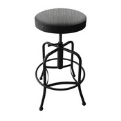910 Industrial-Adjustable Stool with Black Wrinkle Finish and Graph Alpine Seat, 910BW020