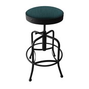 910 Industrial-Adjustable Stool with Black Wrinkle Finish and Graph Tidal Seat, 910BW022