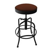 910 Industrial-Adjustable Stool with Black Wrinkle Finish and Rein Adobe Seat, 910BW023
