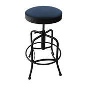 910 Industrial-Adjustable Stool with Black Wrinkle Finish and Rein Bay Seat, 910BW024
