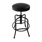 910 Industrial-Adjustable Stool with Black Wrinkle Finish and Black Vinyl Seat, 910BWBlkVinyl