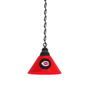 Cincinnati Reds Pendant Light with Fixture by Holland Bar Stool Company, AGS-BL1BKMLBCin