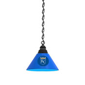 Kansas City Royals Pendant Light with Fixture by Holland Bar Stool Company, AGS-BL1BKMLBKan