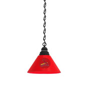 St. Louis Cardinals Pendant Light with Fixture by Holland Bar Stool Company, AGS-BL1BKMLBStL