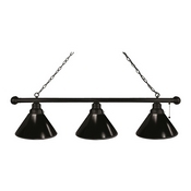 Plain 3 Shade Billiard Light with Fixture by Holland Bar Stool, BL3BK