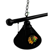 Chicago Blackhawks 3 Shade Billiard Light with Black Fixture by Holland Bar Stool, BL3BKChiHwk