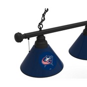 Columbus Blue Jackets 3 Shade Billiard Light with Fixture by Holland Bar Stool, BL3ColBlu