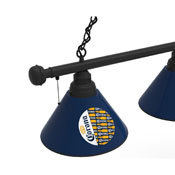 Corona (YwBtlPtrn) 3 Shade Billiard Light with Fixture by Holland Bar Stool Co., AGS-BL3BKCrna-YwBtlPtrn