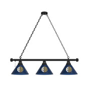Corona (YwBtlPtrn) 3 Shade Billiard Light with Fixture by Holland Bar Stool Co., AGS-BL3BKCrna-YwBtlPtrn