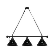 Dallas Stars 3 Shade Billiard Light with Fixture by Holland Bar Stool, AGS-BL3BKDalSta