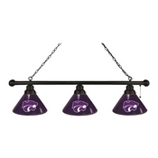 Kansas State 3 Shade Billiard Light with Fixture by Holland Bar Stool, BL3KnsasS