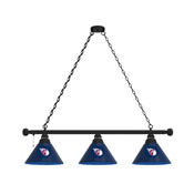 Cleveland Guardians 3 Shade Billiard Light with Fixture by Holland Bar Stool Company, AGS-BL3BKMLBCle