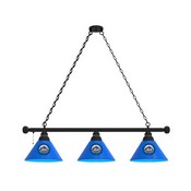 New York Mets 3 Shade Billiard Light with Fixture by Holland Bar Stool Company, AGS-BL3BKMLBNYM