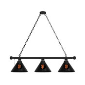 San Francisco Giants 3 Shade Billiard Light with Fixture by Holland Bar Stool Company, AGS-BL3BKMLBSFG