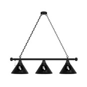 Chicago White Sox 3 Shade Billiard Light with Fixture by Holland Bar Stool Company, AGS-BL3BKMLBWSx