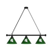 Michigan State 3 Shade Billiard Light with Fixture by Holland Bar Stool, BL3MichSt