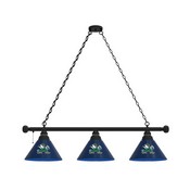 Notre Dame (Leprechaun) 3 Shade Billiard Light with Fixture by Holland Bar Stool, BL3ND-Lep
