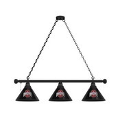 Ohio State 3 Shade Billiard Light with Fixture by Holland Bar Stool, BL3OhioSt
